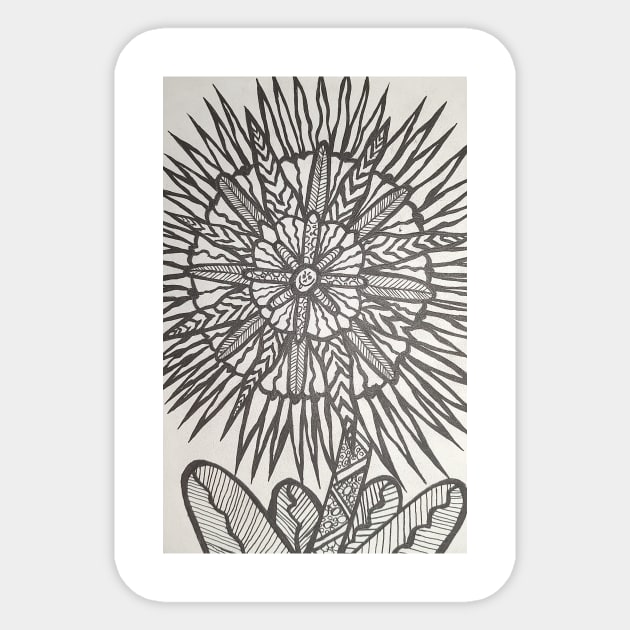 Flower drawing by hand Sticker by JJs art 